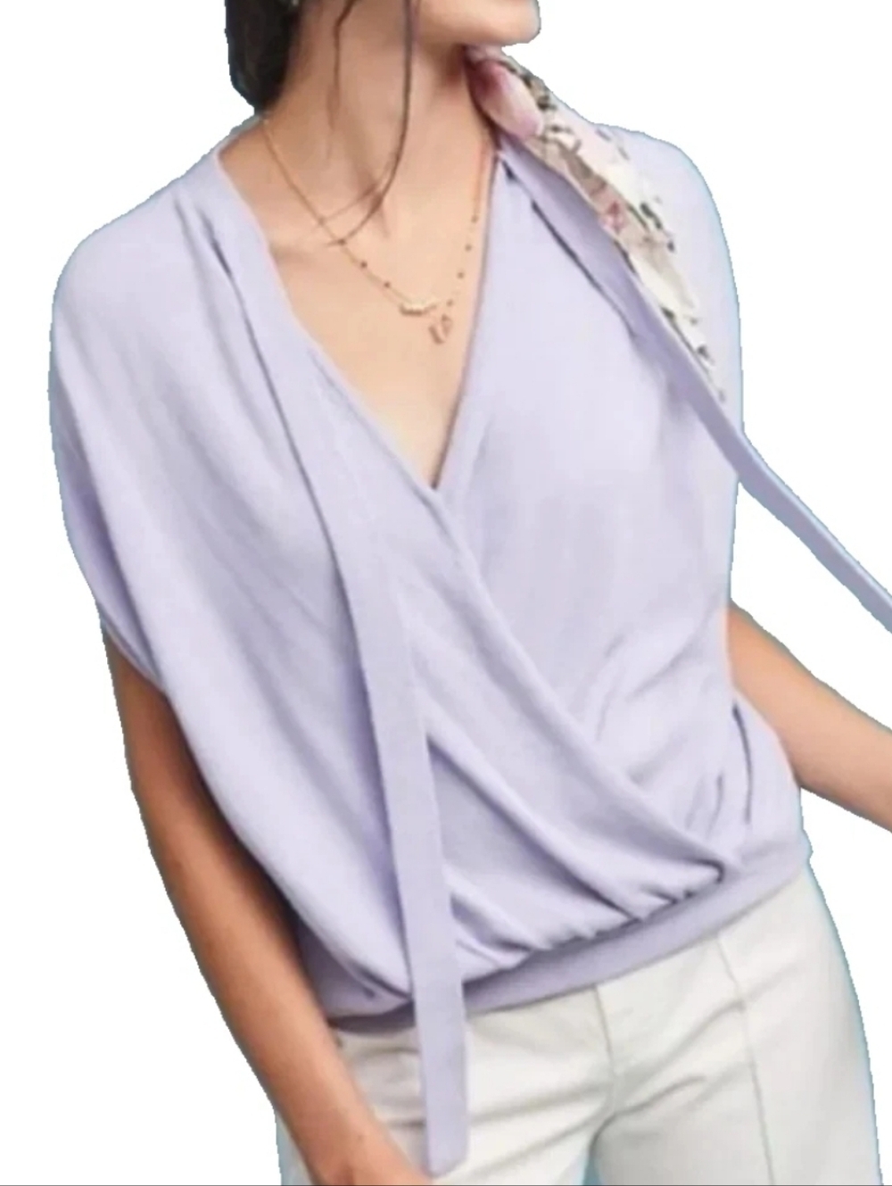 Anthropologie Rambuteau Tie Neck Top